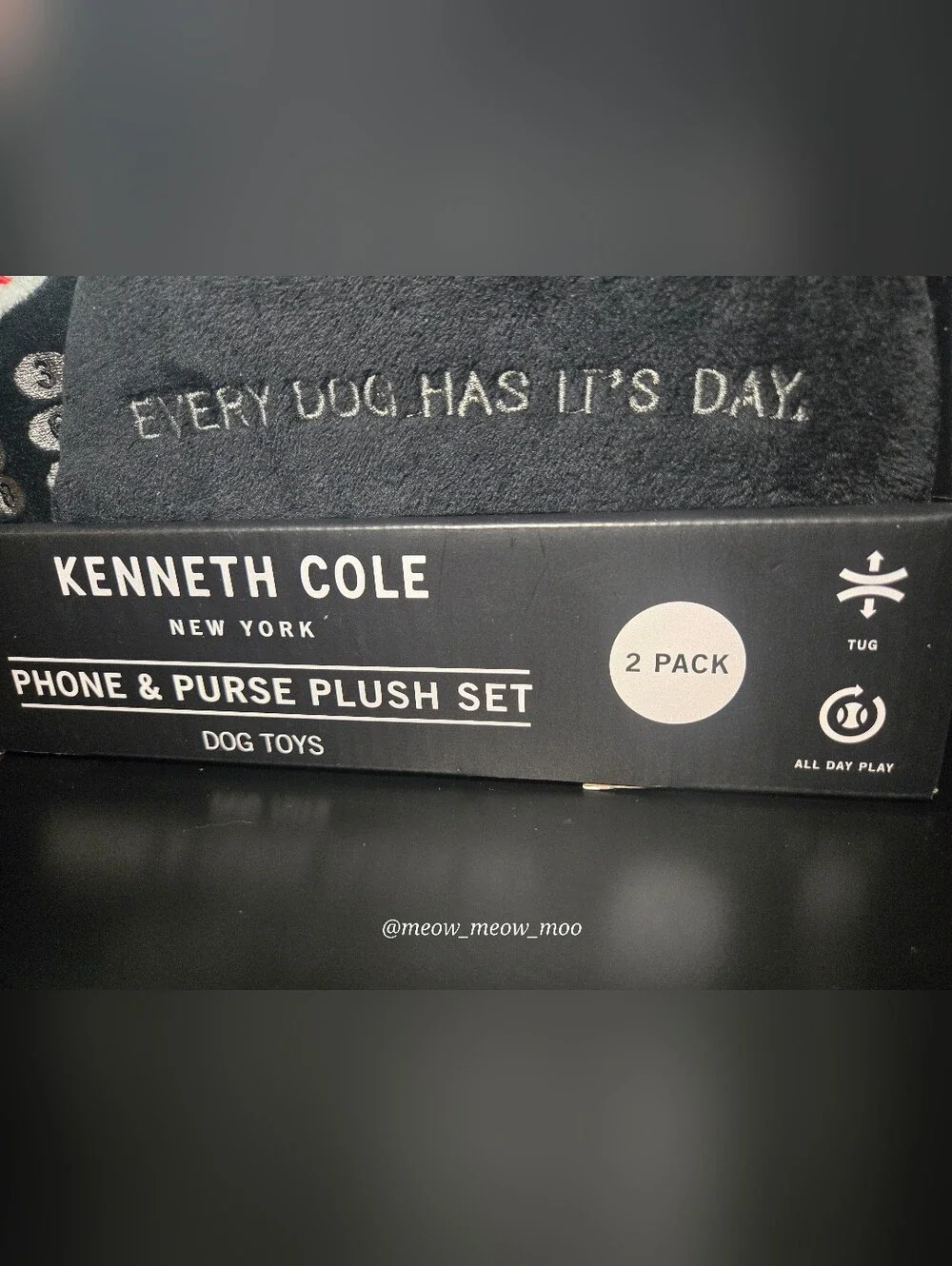 Kenneth Cole Phone & Purse Plush Set Dog Toy